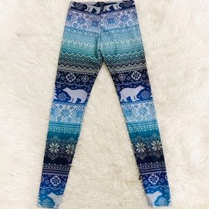 Blue Patterned Leggings